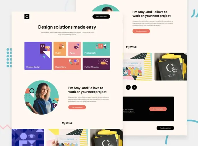 Screenshot of Design Portfolio project